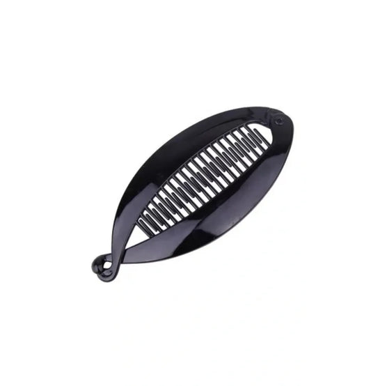 Black Fish Shaped Banana Hair Clip Grip